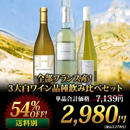 白ワイン代表品種・シャルドネ3本セット【第24弾】「11/7更新 