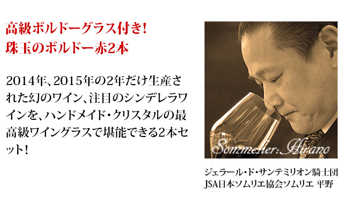 高級ボルドーグラスで味わう！