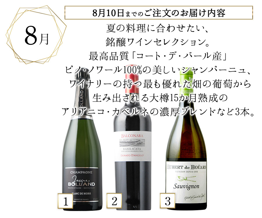 ソムリエプレミアムクラス定期便 贅沢バラエティ3本セット(1 ソムリエプレミアムクラス定期便 贅沢バラエティ3本セット(1