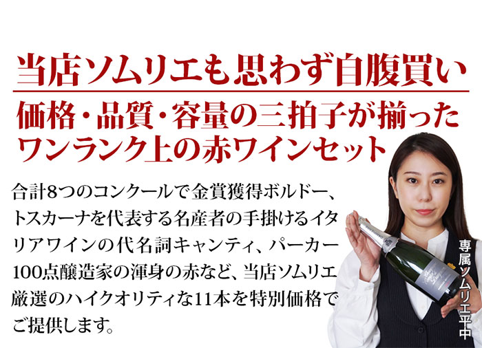 10/3セット内容変更」ちょっといい赤ワイン11本セット ワインセット | ワイン通販ならワインショップソムリエ