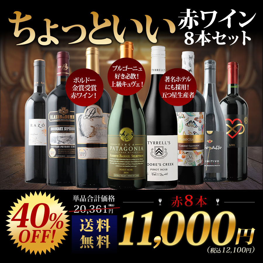 ワイン　16本セット 当店ソムリエが選んだ「ちょっといいワイン」赤ワイン8本セット 送料