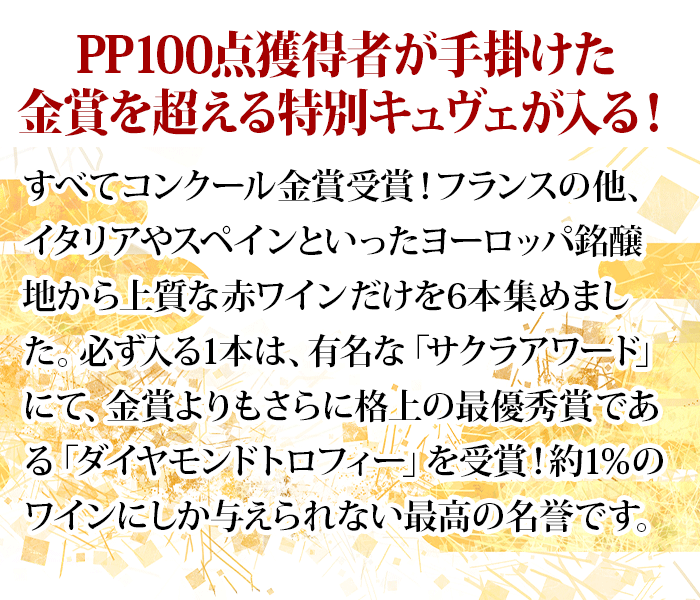 <恵比寿天>全部金賞！ヨーロッパ銘醸地赤ワイン6本セット