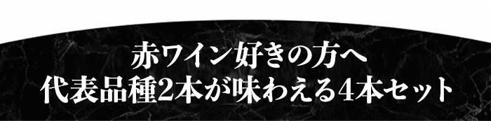 赤ワイン好きの方へ代表品種2本が味わえる4本セット