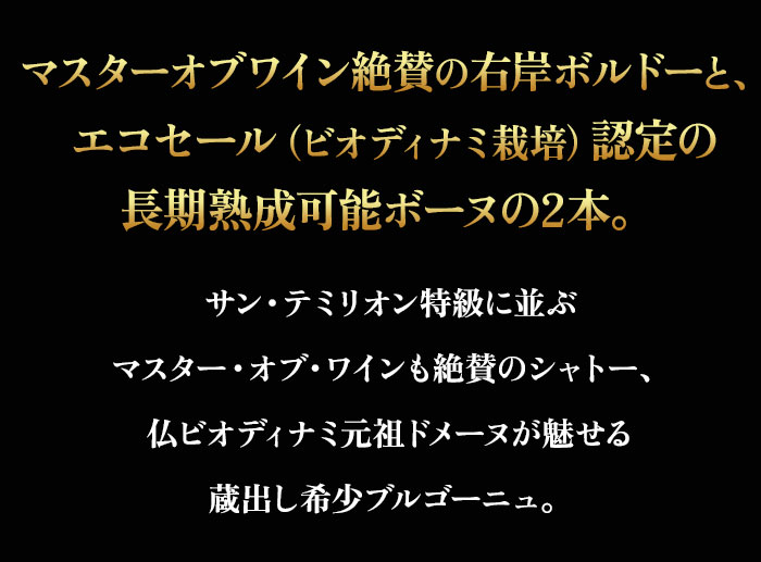 セラーマスター定期便 ボルドー・ブルゴーニュ赤2本