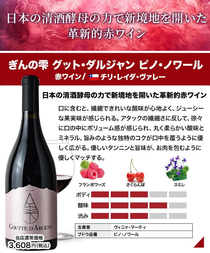 ぎんの雫・グット・ダルジャン・ピノ・ノワール