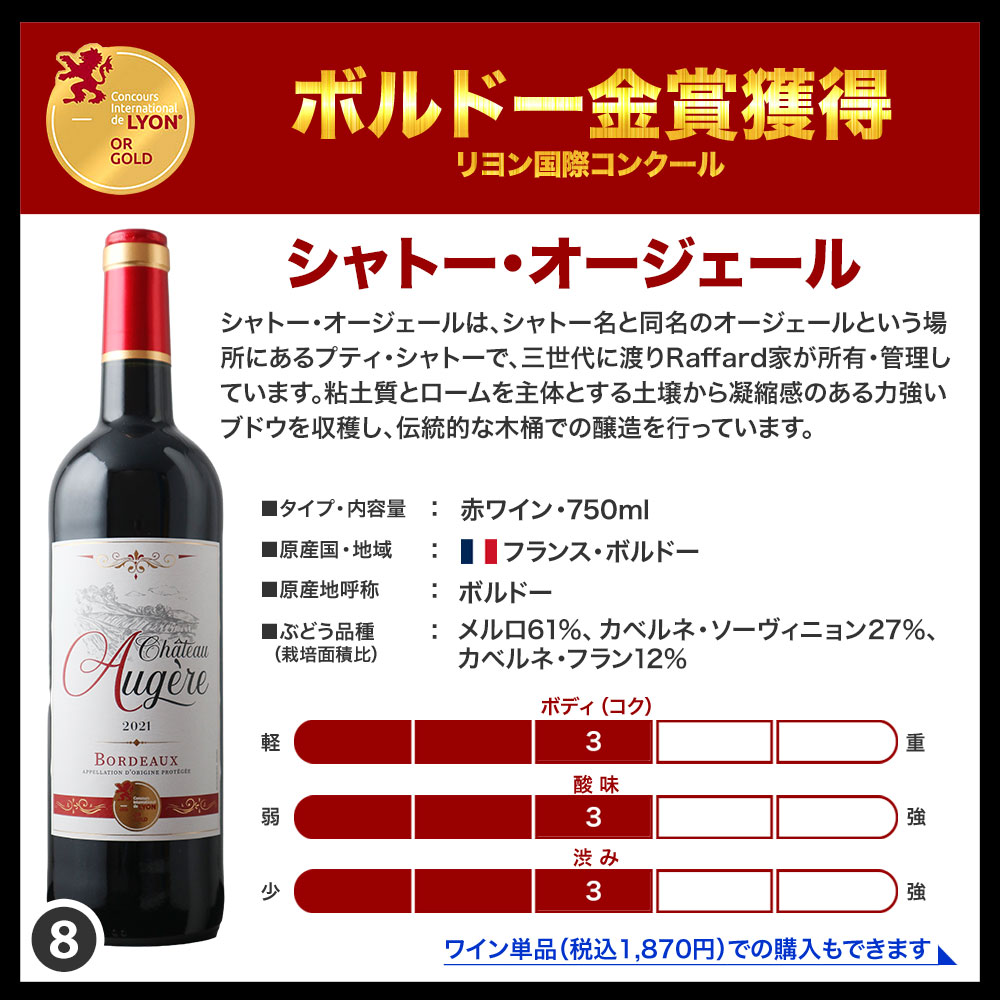全部金賞ボルドー赤ワイン10本セット 送料無料 赤ワインセット「9/30