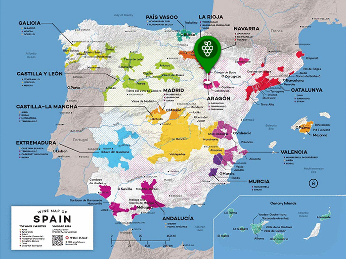 スペインワインマップ