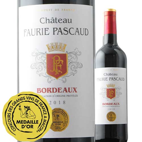 シャトー・フォリー・パスコ― 2018年 フランス ボルドー 赤ワイン フルボディ 750ml