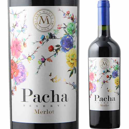 「1本でも送料無料」パチャ・メルロ ヴィニャ・マーティ 2019年 チリ セントラル・ヴァレー 赤ワイン フルボディ 750ml