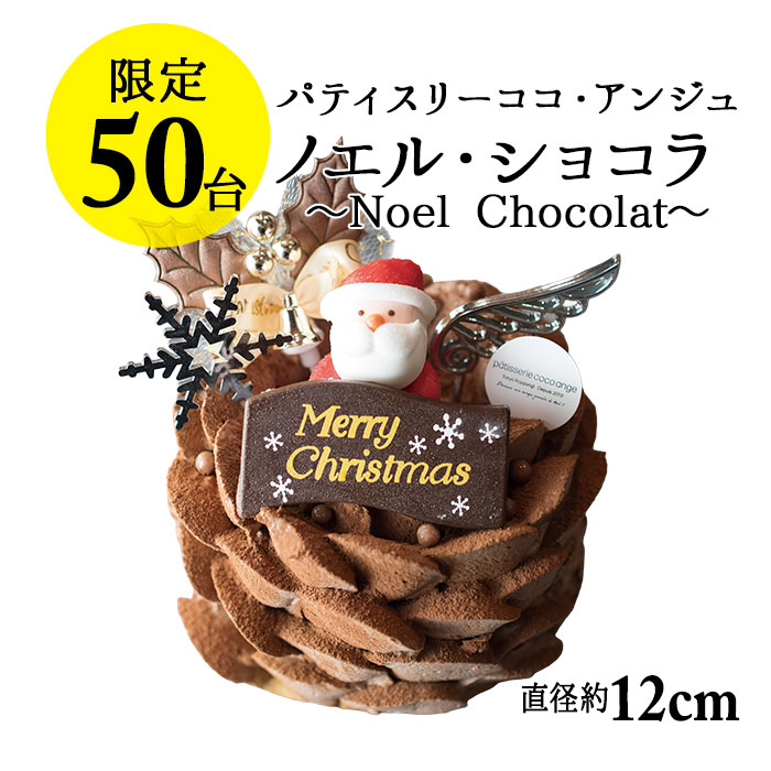 【六本木店頭受取のみ】手作りのクリスマスケーキ2026 ノエル・ショコラ(直径12cm 3~4名様サイズ)【ココアンジュ】