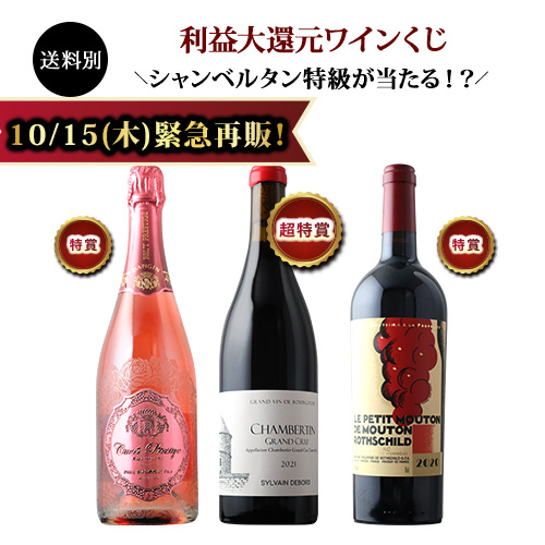 ★対象商品まとめ買いで5～10%OFF実施中★【WEB限定】数量・期間限定で復活！利益大還元ワインくじ （赤・白・泡・シャンパンミックス）送料別【ワインセット】【ワイン ギフト】