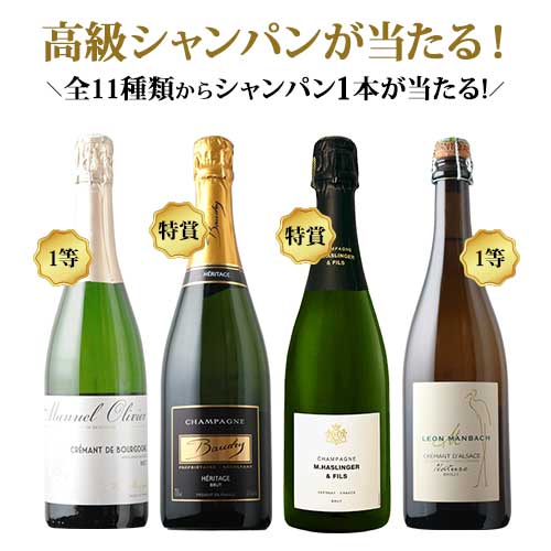 【数量・期間限定!】スパークリングワインくじミニ (シャンパン・スパークリングワイン)