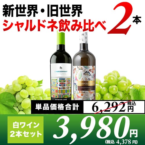 新世界・旧世界シャルドネ飲み比べ2本セット 白ワインセット【第9弾】「1/16更新」