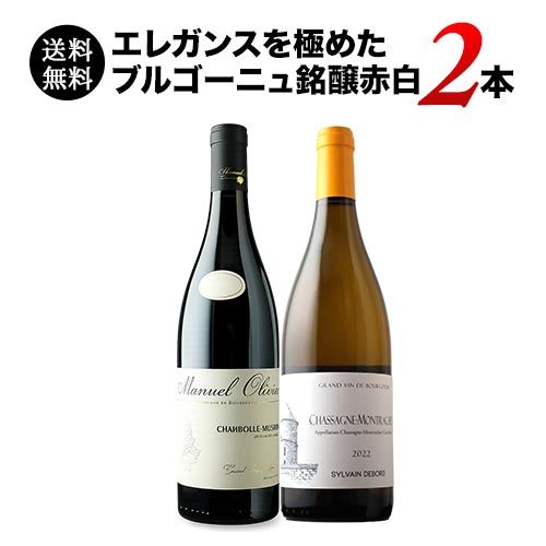 エレガンスを極めたブルゴーニュ銘醸赤白2本セット 送料無料 ミックスセット