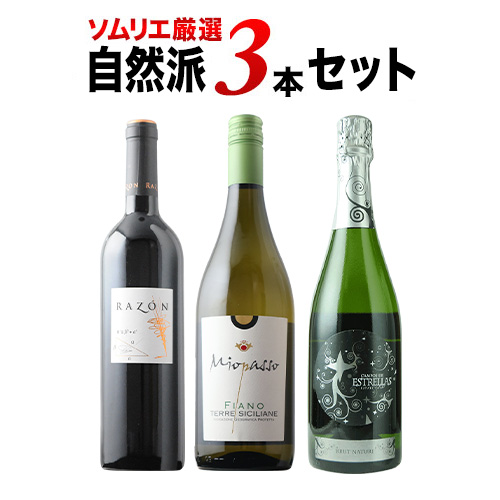 自然派3本セット（赤ワイン1・白ワイン1・スパークリングワイン1） ワインセット【第16弾】「1/21更新」