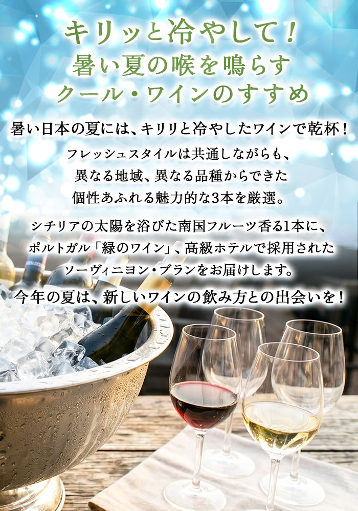 冷やして美味しい白3本 白ワインセット