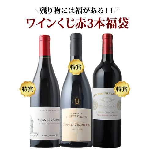 【WEB限定】残り物には福がある！ワインくじ赤3本福袋 (赤ワイン3本) 送料無料