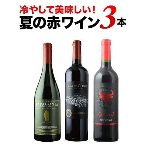 冷やして美味しい赤3本 赤ワインセット