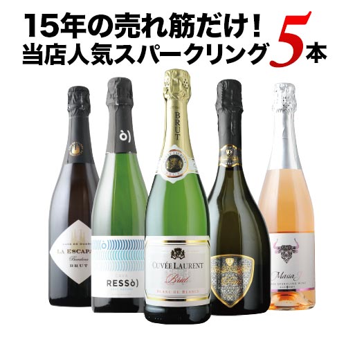 15年の売れ筋だけ！当店人気スパークリングワイン5本セット（スパークリングワイン4本・ロゼスパークリングワイン1本）【第47弾】「8/22更新」 |  ワイン通販ならワインショップソムリエ