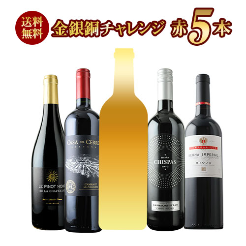 SALE限定セット!金銀銅チャレンジ赤ワインセット 送料無料 赤ワインセット