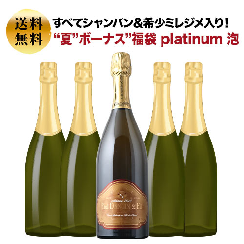 SALE「福袋」すべてシャンパン&希少ミレジメ入り！“夏”ボーナス”福袋 platinum 泡 送料無料