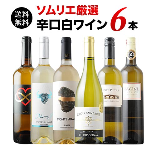 辛口白ワイン6本セット 第87弾 送料無料 白ワインセット「12/17更新」