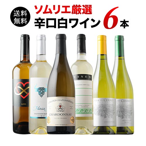 辛口白ワイン6本セット 第91弾 送料無料 白ワインセット「6/19更新」