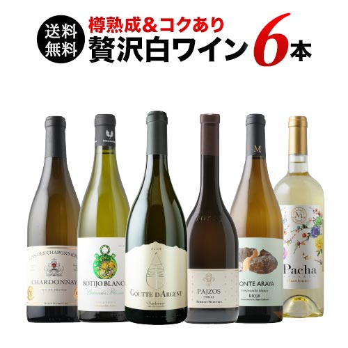 樽熟成&コクあり白ワイン6本セット 送料無料 白ワインセット「6/19更新」
