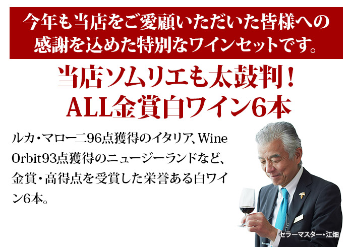 ALL金賞＆高評価！専門家お墨付き白ワイン6本セット 送料無料 白ワインセット