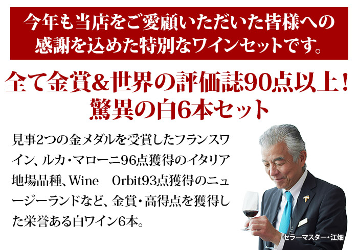ALL金賞＆高評価！専門家お墨付き白ワイン6本セット 送料無料 白ワインセット