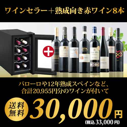 ワインセラー詰め合わせ赤ワイン8本セット 送料無料