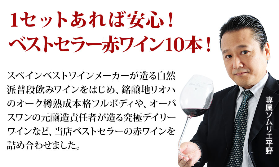 当店ベストセラー赤ワイン10本セット 送料無料 赤ワインセット「7/16更新」