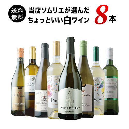 当店ソムリエが選んだ“ちょっといい”白ワイン8本セット 送料無料 白ワインセット「6/9更新」