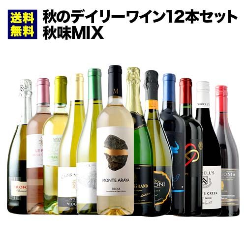秋のデイリーワイン12本セット 秋味MIX 送料無料