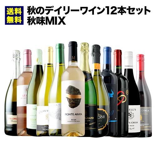 ★対象商品まとめ買いで5~10%OFF実施中★秋のデイリーワイン12本セット 秋味MIX 送料無料「10/9更新」