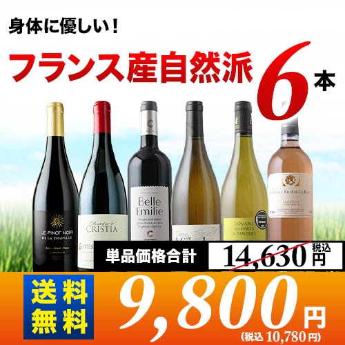 N*e様 【特価】ナチュラルワイン（フランス）6本セット フランス自然派ワイン6本セット 第23弾 送料無料 赤3本＆白2本＆ロゼ1
