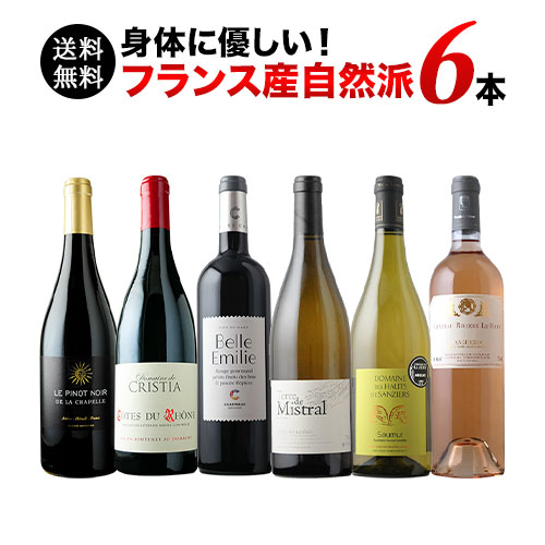 フランス自然派ワイン6本セット 第23弾 送料無料 赤3本＆白2本＆ロゼ1本 ワインセット「9/17更新」