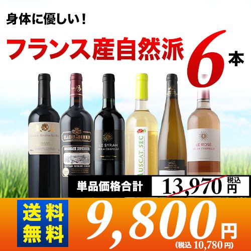 フランス自然派ワイン6本セット 第26弾 送料無料 赤3本&白2本&ロゼ1本 ワインセット「9/3更新」