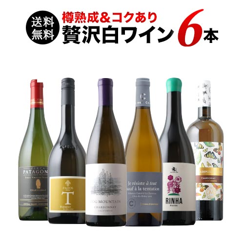 樽熟成＆コクあり白ワイン6本セット 送料無料 白ワインセット「2/4更新」