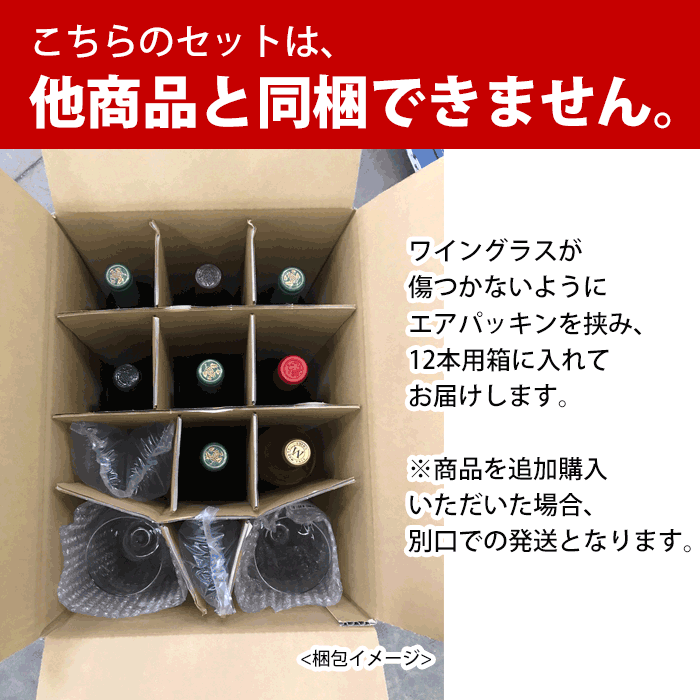 金賞ボルドー8本+ボルドー用高級ワイングラス2脚セット 送料無料 赤ワインセット