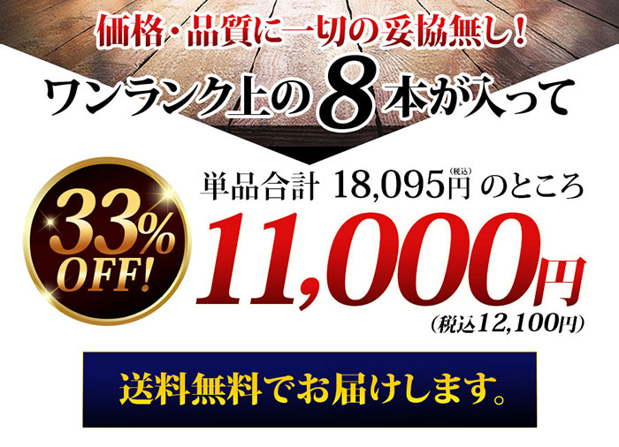 当店ソムリエが選んだ「ちょっといい」赤白泡ワイン8本セット 送料無料 ワインセット「2/4更新」