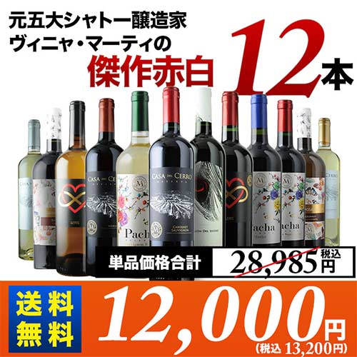 「12/6セット内容変更」名醸造家ヴィニャ・マーティお試しワイン12本セット（赤ワイン7本、白ワイン5本） 第8弾 送料無料 ワインセット