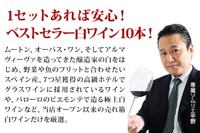 ベストセラー白ワイン10本セット 送料無料 白ワインセット 「12/25更新」