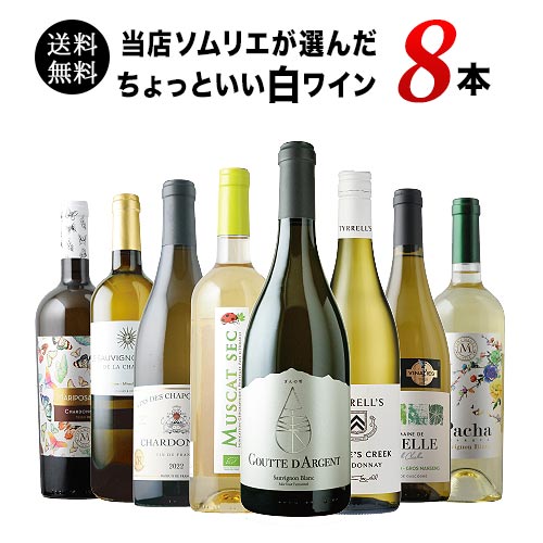 当店ソムリエが選んだ“ちょっといい”白ワイン8本セット 送料無料 白ワインセット「7/17更新」