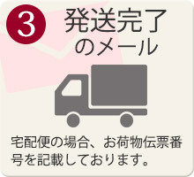発送完了のメール